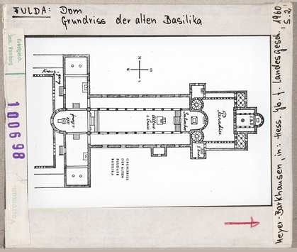 Vorschaubild Fulda: Grundriss der alten Basilika 